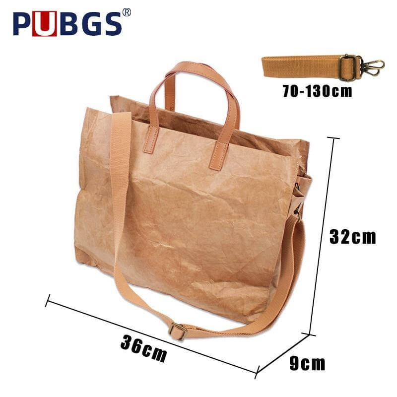 Women Kraft Paper Handbag and Shoulder Bag - Image 3