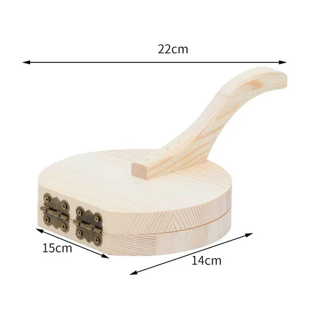 Wooden Mini Dough Pressing Tool Presser - Image 7
