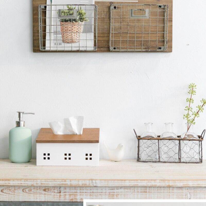Wooden Nordic House Tissue Box - Image 5