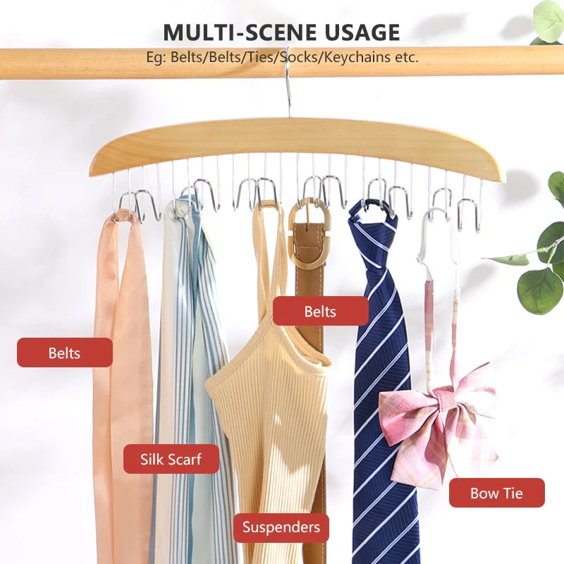 Wooden Space Saving Multi Organizer Hanger - Image 3