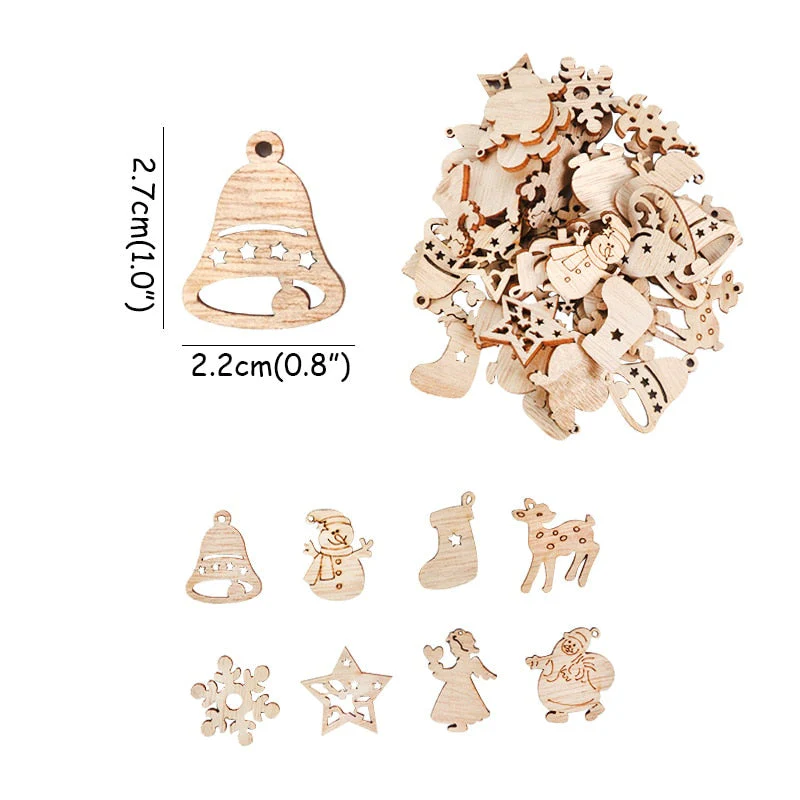 Wooden Winter Happy Christmas Ornaments - Image 12