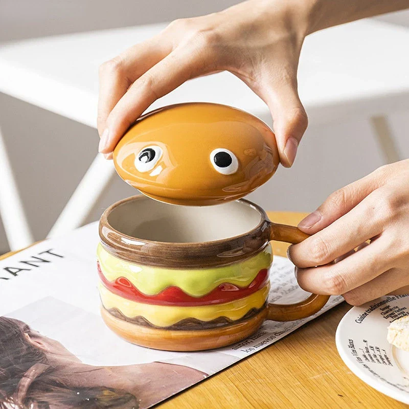 Yummy Hamburger-Shaped Ceramic Hamburger Mug - Image 6